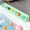 Dreamtop Paraspruzzi per vasca da bagno, mensola da gioco per vasca da bagno, vassoio per giocattoli per vasca, paraspruzzi in silicone previene fuoriuscite d'acqua in bagno (verde)