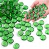 Meschett 440g Ciottoli di Vetro, Vetro Traslucido di Pietre Colorate Decorative, Pietre per Acquario, Pietre Decorative per Vasi, Vetro Sassi per Acquario, Verde