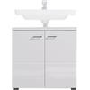 trendteam smart living Mobili, Metallo, Bianco (Alta lucentezza), 65 x 63 x 35 cm