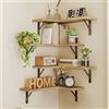 BAKAJI Set 4 Mensole in Legno Angolari, Scaffalatura ad Angolo Montaggio a Muro, Aste Metallo, Scaffalatura per Camera da Letto, Soggiorno, Cucina, Bagno, Libreria Salvaspazio (Quercia)
