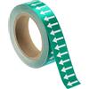 QUARKZMAN Nastro Adesivo Con Freccia Direzionale Per Tubazioni Etichette Di Identificazione Del Flusso Per Tubi 3 Cm X 20 M Bianco Su Verde