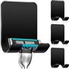 Caianwin 4 Pezzi Ganci Adesivi Acciaio Inox, Appendi Porta Asciugamani Inox Bagno Antiruggine Ganci Adesivi - Bagno e Cucina Porta Asciugamani Senza Trapano
