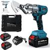 Bostar Cesoia per Lamiera a Batteria, Motore Brushless con 2 Batterie 4.0Ah, Taglierina Elettrica per Metallo 1,5mm & Alluminio 2,0mm, Testa Girevole 360°, Compatibile con Batteria Makita 18V