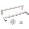 SYDARSYN 2 Pezzi Maniglie per Mobili da Cucina 96mm - Maniglia per Mobile in Acciaio Inox Opaco Quadrato Maniglie per Guardaroba Porte Cassetti Armadio