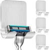 Caianwin 4 Pezzi Ganci Adesivi Acciaio Inox, Appendi Porta Asciugamani Inox Bagno Antiruggine Ganci Adesivi - Bagno e Cucina Porta Asciugamani Senza Trapano