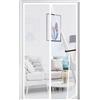 Panngu Zanzariere Magnetiche per Porte Finestre 100x240CM, Zanzariera Magnetica Porta Finestra 2023 Versione Aggiornata, Tenda con Magneti Anti Zanzare, Mosche Insetti - Bianco