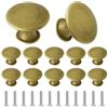 YSDMY Manopole per Mobili da Cucina 12 Pezzi Pomelli per Mobili Pomelli per Cassetti 30mm Manopole per Porte per Armadietti,Pomelli Acciaio per l'hardware dei Mobili dell'armadio(Ottone+25mm Vite)