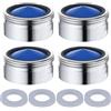 Larfraecy 4 pezzi filtro rubinetto, regolatore M22, perlatori per rubinetti, ugello miscelatore, bocchetta per acqua, set rubinetto, bolle, perlatori resistenti agli spruzzi, per bagno, rubinetto della cucina