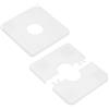 M METERXITY 2-Pack Flangia A Parete Divisibile, OD 1 Pollice/25mm Piatto Di Copertura ABS Quadrato Autoadesivo Piastre Di Copertura Per Tubazioni Dell'Acqua/Rubinetto [Bianco]