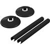 Corso Bathrooms Coperture e collari per tubi radiatori a clip, 15 mm (confezione da 2), colore nero