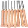 Spacnana Utensile per Tornitura in Acciaio Ad Alta velocità, Set di Sgorbie per Tornitura del Legno 8 Pezzi, Kit di Sgorbie per Mandrino in Acciaio Ad Alta velocità HSS, Utensile per