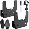 GZLFH 4 supporti per smerigliatrice angolare, 2 supporti da parete con 2 paia di guanti, supporto per smerigliatrice angolare 115-125 mm, supporto a parete per batteria Bosch Makita Einhell Flex