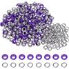 QUARKZMAN 200 Set Kit Occhielli in Metallo 5mm 3/16 Occhiello per Teloni Piccolo con Foro Rondelle per Scrapbooking Scarpe Abbigliamento Pelle Tela, Viola