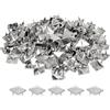 QUARKZMAN 80pz Rivetti a Piramide Quadrata, 10mm Chiodi a Quattro Punte, Borchie in Rame Stile Punk Rock per Abbigliamento Borsa Pelle Scarpe (Argento)