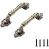 SYDARSYN 2 pezzi Antico Cancello di Legno Maniglia della Porta Lega di Zinco Maniglie per Mobili da Cucina Maniglie per Cassetti per Armadio Scorrevole Porta Maniglia per Tirare 96mm