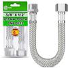 ONIX TECH Tubo Corazzato 100 cm Femmina 3/8" x Maschio 3/8" DN8 DE13 - Tubo Flessibile Realizzato in Acciaio Inox Temperatura max 70°C Pressione Esercizio 10 bar - Garanzia di 5 Anni - MADE IN SPAIN - ONIX TECH