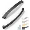 ELEBUILD Confezione da 6 maniglie, 192 mm, nero, maniglie per armadio, eleganti maniglie per la cucina