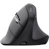 Trust Vyran Mouse Verticale Ergonomico, Rotellina Ultra Rapida, Scorrimento Orizzontale, Bluetooth + 2.4GHz, Pulsanti Silenziosi, 85% Plastica Riciclata, Mouse Wireless Multi-Dispositivo PC Mac, Nero