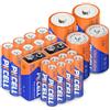 PKCELL 22 batterie alcaline, 8 batterie AA, 8 batterie AAA, 2 batterie C, 2 batterie D e 2 batterie 9V per l'elettronica domestica