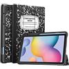Fintie, Custodia smart per Samsung Galaxy Tab S6 Lite 10,4 2024/2022/2020, sottile, in morbido TPU, pieghevole, con scomparto per S Pen, accensione/spegnimento automatici, multicolore (composition)
