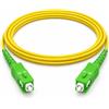 1aTTack.de 1x 15m OS2 LWL SX SIMPLEX cavo patch G.652.D SC/APC - SC/APC SM MONOMODALE - 9/125 µm LSZH giallo