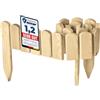 Garronda Rollborder Recinzione in legno flessibile 100 x 10 cm bordatura giardino bordura per aiuola staccionata in legno cordolo Decorazione da frutteti Palizzata GD-0148 Naturale (non impregnato)