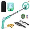 Jradse Metal Detector Bambini, Metal Detector per Bambino Leggero con Asta Regolabile 66-83 cm, Display LCD e Bobina di Ricerca Impermeabile, Pala, Rastrello, Setaccio e Borsa, Verde