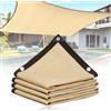 LURNODY Vela Parasole, 2×3Metri Vele Ombreggianti Rettangolari, Tende per Pergolato Esterno, Adatto per Ombreggiatura/Anti-Uv In Giardini, Cortili, Serre, Piscine e Altre Scene (Beige)