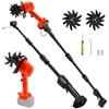 Roadtime Coltivatore a mano a batteria per Makita 18V (senza batteria) (asta 1,3 m) | 550W, Fresatrice da Giardino, Profondità 10 cm, Larghezza 10 cm, Zappa a Mano