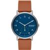Skagen Orologio Kuppel da uomo, Movimento a tre lancette con quadrante al quarzo e cinturino in acciaio inossidabile o in pelle