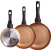 San Ignacio Magefesa - Set di 3 padelle K2 Gransasso, da 20, 24, 28 cm, con rivestimento in pietra granito, antiaderenti, prive di PFOA,