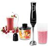 EMERIO HB-130492 - Frullatore a immersione 4 in 1 con 2 velocità + funzione Turbo, in acciaio inox, frullatore a immersione + frusta + tritatutto multiplo da 500 ml, misurino da 700 ml, cavo da 1,2 m