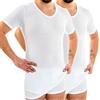 HERMKO 164887 Confezione da 2 Maglia da Uomo di Cotone con Scollo a V Extra Lunga (+10 cm), Größe Herren:6 (XL), Farbe:Bianco