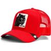 Goorin Bros. Cappellino Trucker Rush Panther con toppa da pantera, rosso, stile The Farm