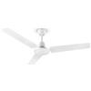 Klarstein Spin Doctor - Ventilatore da Soffitto, 3 Pale, Diametro: 48"/122 cm, Flusso d'Aria: 9963 m³/h, 56 W, 3 Velocità, Controllo a Parete Separato, Corpo: Acciaio Inox, Bianco