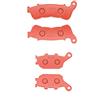MEXITAL Pastiglie freno Ceramica organico Anteriori + Posteriore per HONDA NC 700 XA/SA/XD/SD ABS (12-13)/CBF 600 ABS (08-12)/CBR 600 F ABS (11-13)/CBF 1000 (06-10)/CBF 1000 F ABS (10-13)