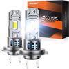SEALIGHT S2S H7 LED Bulbs, 50,000LM Super Brighter, 6500K Pure White Ampoule H7 Bulbs, 60K+ Hours Lifespan, 2-Pack for Powersports/ATV Lamps