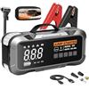MIAOKE Avviatore Di Emergenza 9000a Potenziato, 22 Cilindri, Gonfiaggio Rapido In 90 Secondi, Con Illuminazione A Led, Chip Ai, 12v, Compressore D'Aria Da 150 Psi, Per Veicoli Diesel e Auto