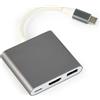 gembird USB-Typ-C-Mehrfachadapter Spacegrau