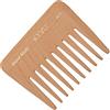 KYVU W5 - Pettine districante in legno a denti larghi, 9 cm, fatto a mano, colore: faggio