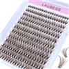 LAUBESS Ciglia Finte Ciuffetti Extension Ciglia LAUBESS Colored Ciglissime Lash Clusters Ciuffetti Ciglia Finte Naturali Brown Cluster Lashes (Brown 40D-0.07D-Mix8-16)