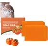 Wowstic Sapone caki, 2 pezzi di sapone naturale presimmon, cachi per la rimozione dell'odore del corpo per viso e corpo, idratante, detergente per il bagno, pulizia profonda per uomini e donne, esfoliante e