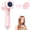 Haokoo Phon Capelli Professionale ad Alta Velocità, 160.000 RPM Asciugacapelli Ionico Anti-Crespo con Display Temperatura, 9 Livelli di Calore e Velocità, Diffusore Magnetico, Leggero e Silenzioso