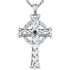 Friggem Croce Vichinga Celtica Collana in Argento Sterling 925 Ciondolo Nodo Celtico Ciondolo Croce Vichingo Gioielli per Uomo Donna