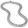 URBAN JEWELRY Collana da uomo in acciaio inox, ultra spessa e larga (argento, larghezza 13,5 mm) e Acciaio inossidabile, colore: Argento, cod. AC1368