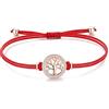 Jrêveinfini Albero della Vita Bracciale Donna Oro Rosa Argento 925, Braccialetto Bracciale Rosso Portafortuna Donna Bambina Ragazza, Bracciale Mamma Corda, Regalo Natale Compleanno Donna Bambina