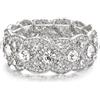 EVER FAITH braccialetto cristallo austriaco tratto matrimonio Claro argento-fondo N02751-1
