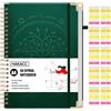 HAKACC Taccuino A4 a righe, 150 fogli/300 pagine, blocco note a spirale in pregiata similpelle con copertina rigida, carta sostenibile da 80 g/m², per donne, uomini, lavoro, ufficio, scuola, 21 x 29,7