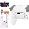 eXtremeRate Rise4 V4 Remap Kit Programmabile per ps5 Controller BDM-030 040 050 060, 4 Tasti Aggiuntivi & Cover Posteriori, Palette Back Button Set per ps5 Joystick - Bianco