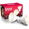 innr Lampadina Smart GU10, Funziona con Hue* e Alexa (Bridge Richiesto), Faretto Luce Bianca Calda, Lampadine Dimmerabile, Lampadine LED, 460 lumen - 2 pezzi